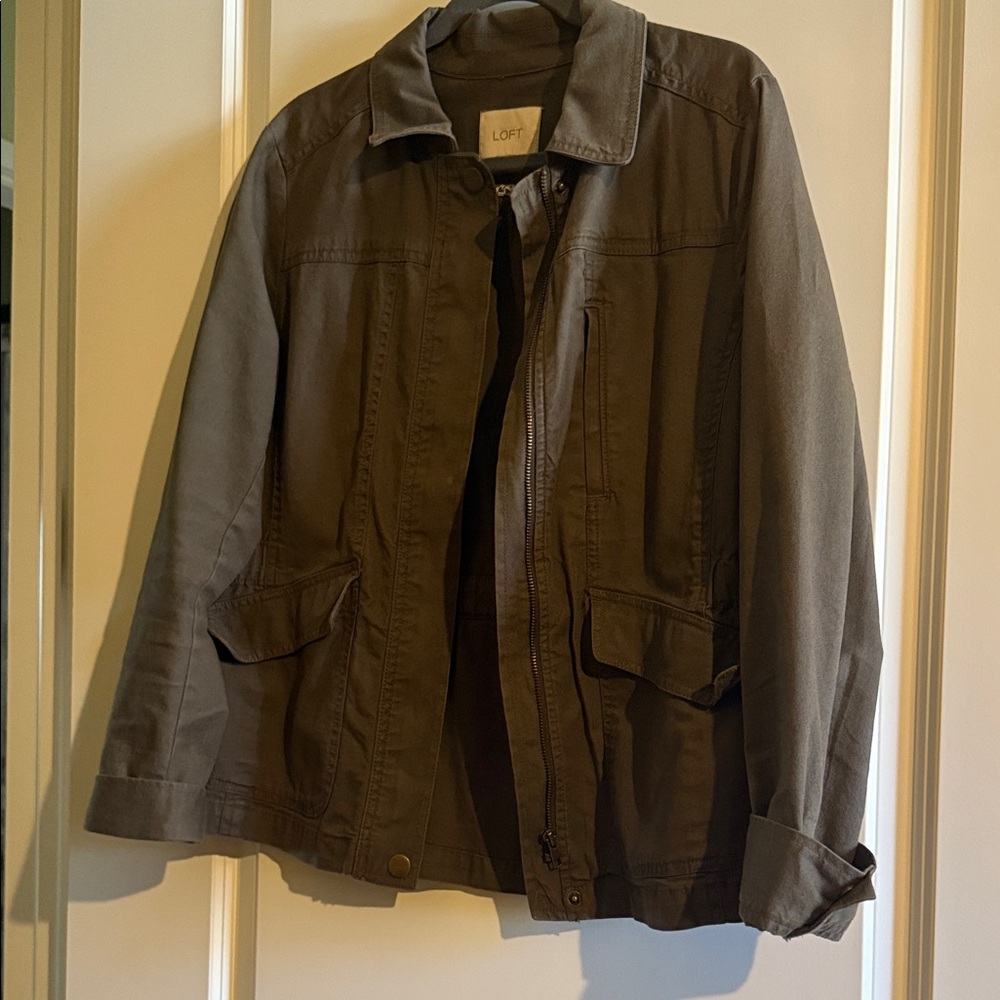 LOFT Men's Olive Military Jacket